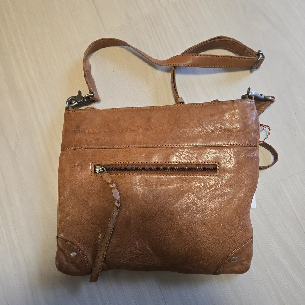 Myra Bag Brown Leather Crossbody - Picture 2 of 4